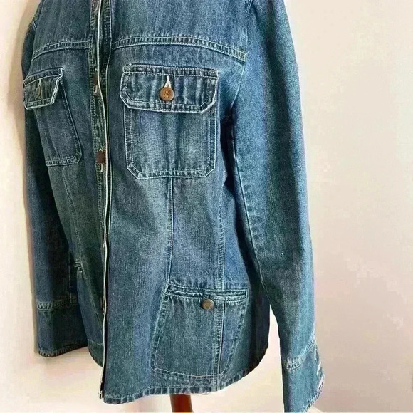 Bill Blass Jeans Women Size XL Denim Jacket Front Pockets Cotton - Picture 7 of 10